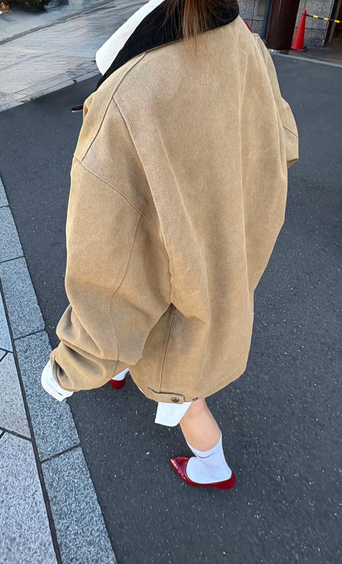 バイカラールーズブルゾン